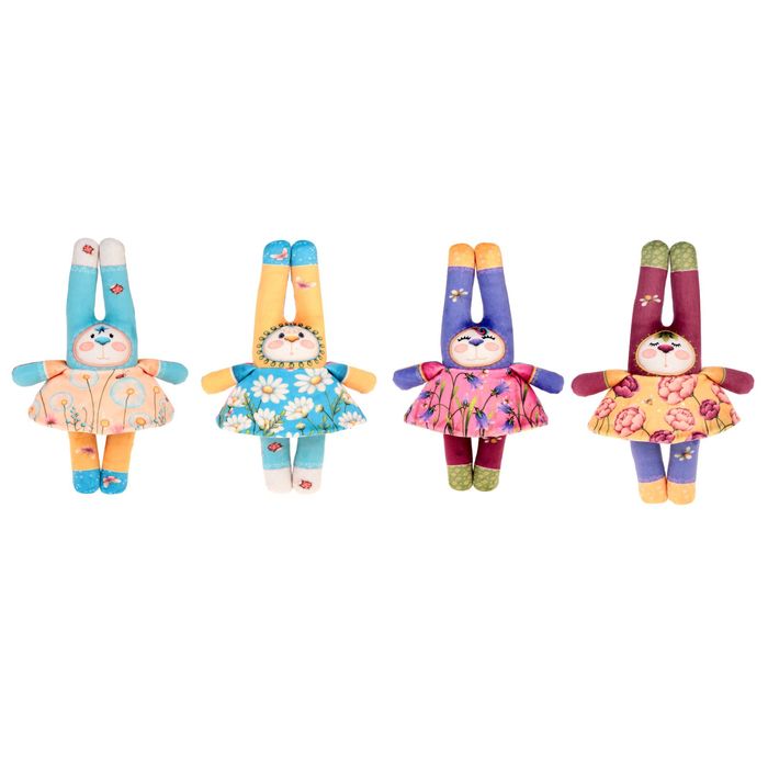 Мягкая игрушка-перевёртыш "Моя Зая. Цветы", 42 см