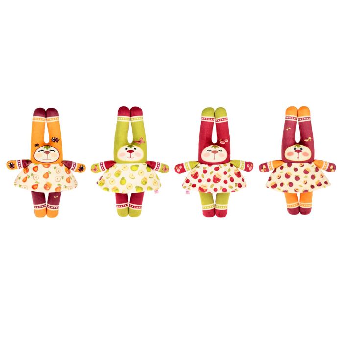 Мягкая игрушка-перевёртыш "Моя Зая. Фрукты", 42 см