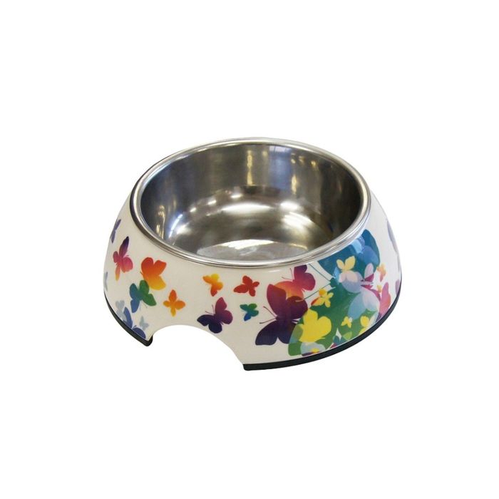 Миска SuperDesign "Бабочки абстракт" на меламиновой подставке, 0,16 л