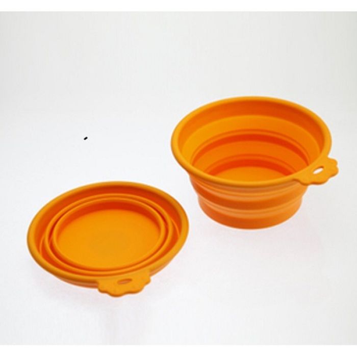 Миска SuperDesign силиконовая складная средняя, 700 мл, оранжевая
