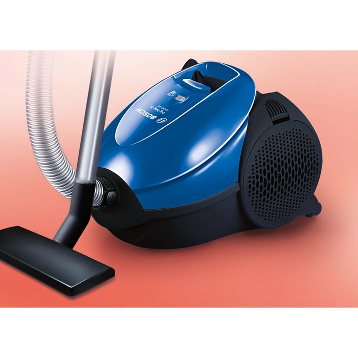Пылесос Bosch BSM1805RU, 1800 Вт, мощность всасывания 300 Вт, 3 л, синий