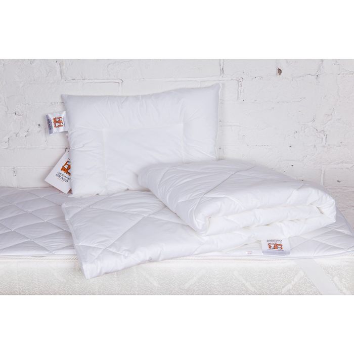 Комплект: подушка, одеяло стёганое, наматрасник BK - 93