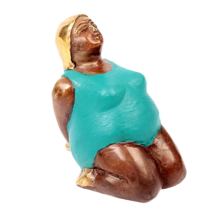Сувенир бронза &quot;Толстушка Йога&quot; 7х7х4 см