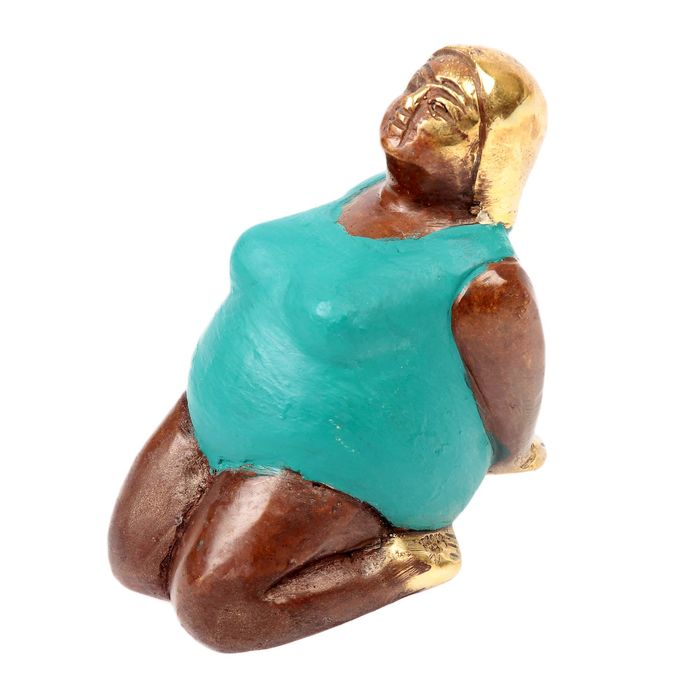 Сувенир бронза "Толстушка Йога" 7х7х4 см