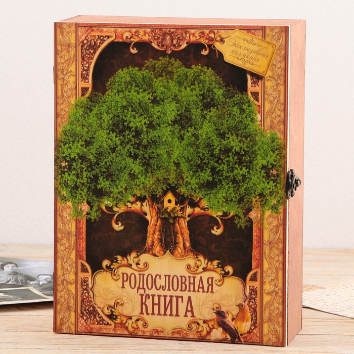 фото Родословная книга в шкатулке «древо жизни», 56 листов, 20 х 26 см семейные традиции