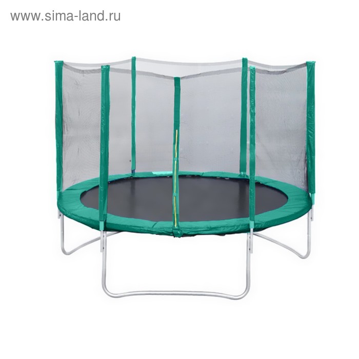 фото Батут trampoline 14 ft, d=430 см, с внешней защитной сеткой, зелёный
