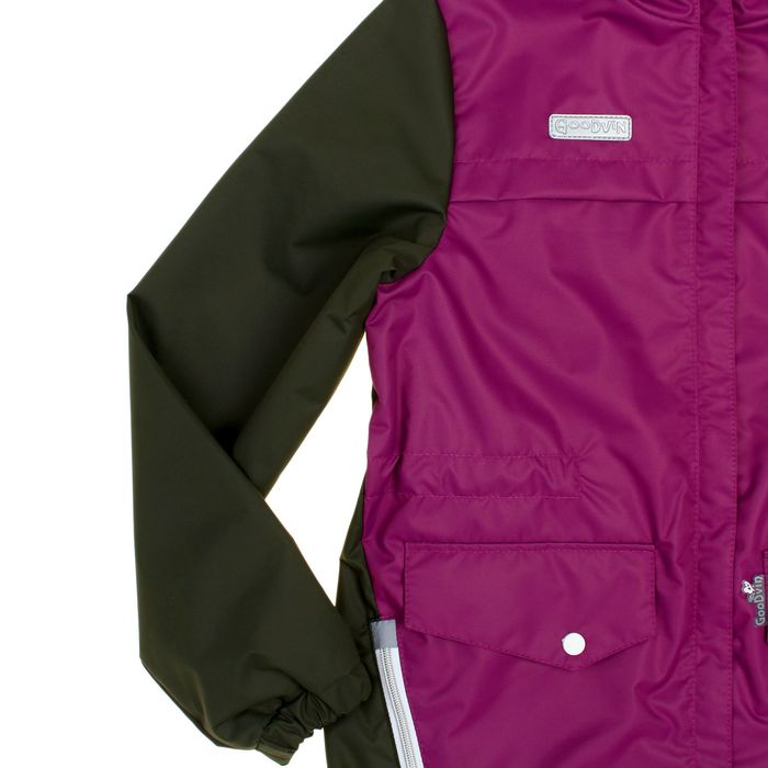 Куртка для девочки "ЕВА", рост 152 см (76), цвет ирис/хаки В10017-10