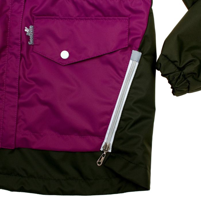 Куртка для девочки "ЕВА", рост 152 см (76), цвет ирис/хаки В10017-10