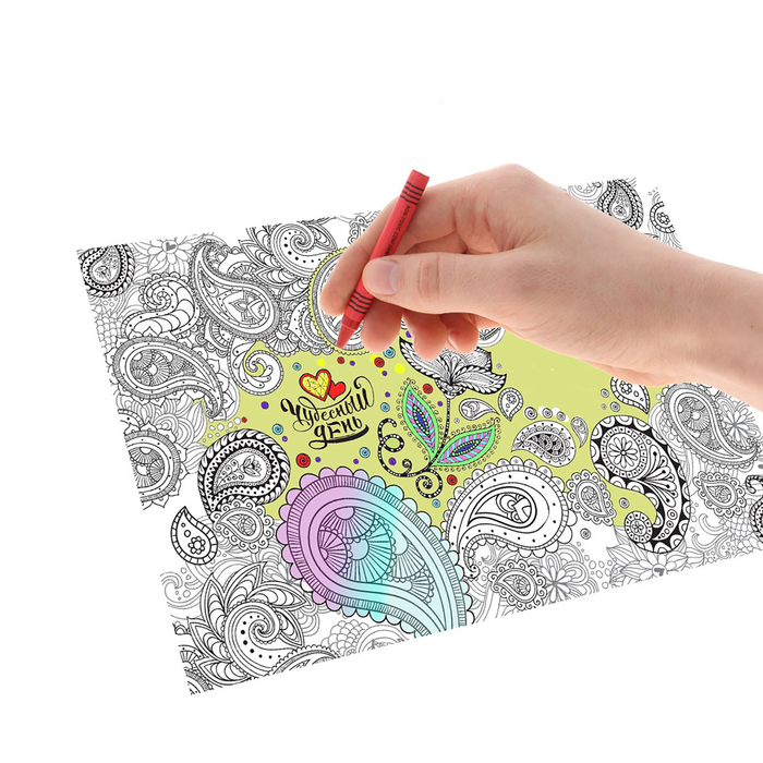 Раскраска-вкладка для термокружки "Восточные узоры"