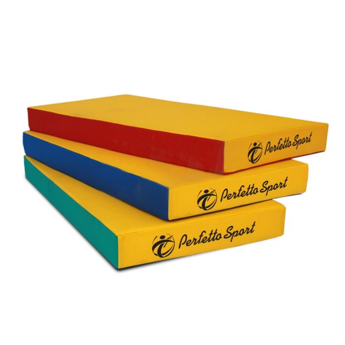 Мат № 1 (100 х 50 х 10) "PERFETTO SPORT" зелёно/жёлтый