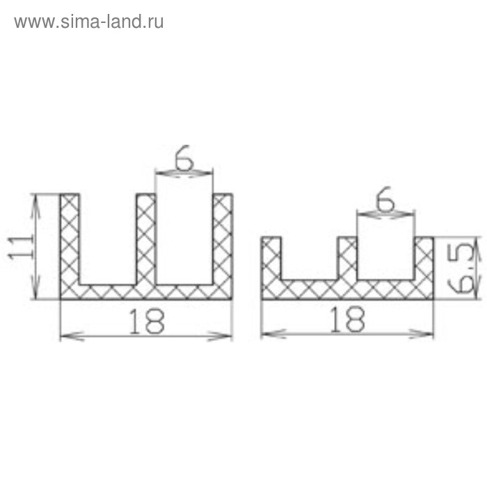 

Профиль направляющий, Ш-образный, L=2 м, белый, верх+ низ