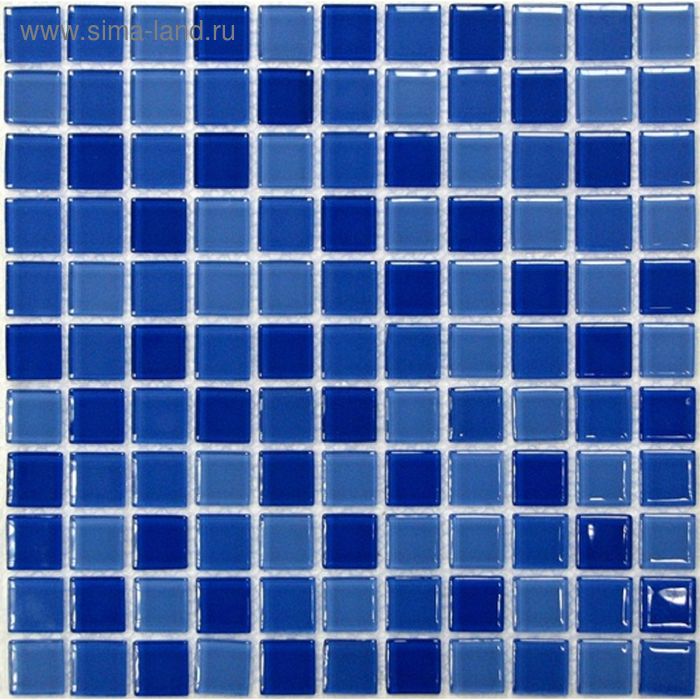Мозаика стеклянная Bonaparte, Blue wave-1 300х300х4 мм цена и фото