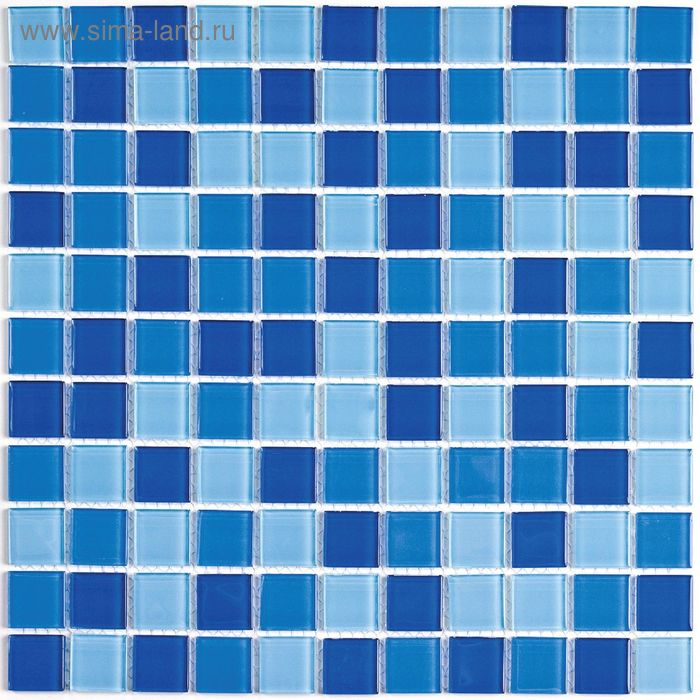 Мозаика стеклянная Bonaparte, Blue wave-2 300х300х4 мм цена и фото