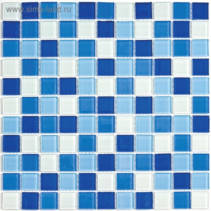 Мозаика стеклянная Bonaparte, Blue wave-3 300х300х4 мм цена и фото