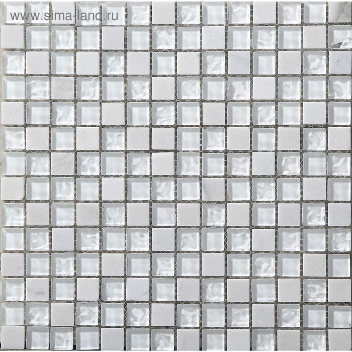 Мозаика стеклянная с камнем Bonaparte, Iceberg 300х300х8 мм мозаика стеклянная с камнем bonaparte sudan 300х300х8 мм