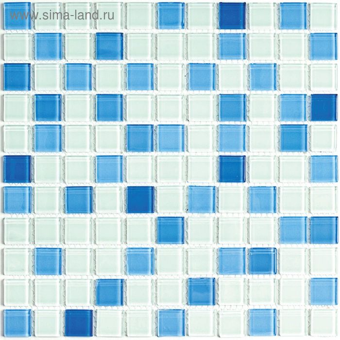 Мозаика вид растяжки Bonaparte, Jump Blue №6 300х300х4 мм