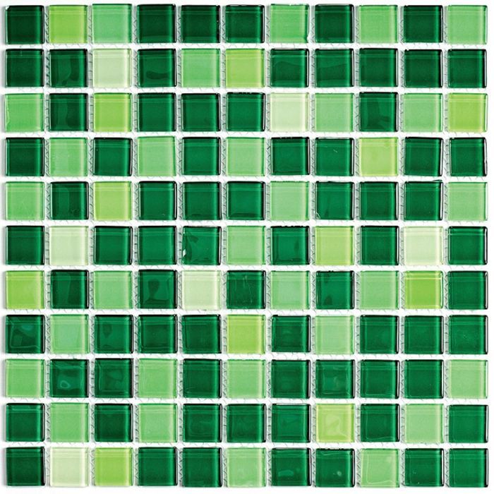 Мозаика вид растяжки Bonaparte, Jump Green №1 dark 300х300х4 мм