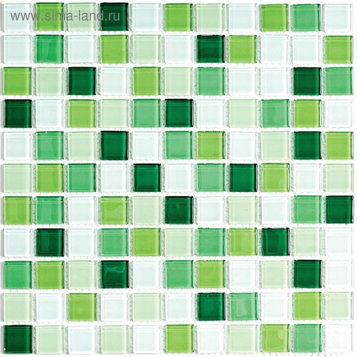 Мозаика вид растяжки Bonaparte, Jump Green №4 300х300х4 мм