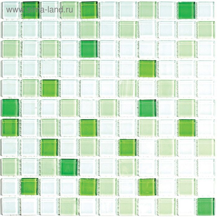 Мозаика вид растяжки Bonaparte, Jump Green №6 300х300х4 мм