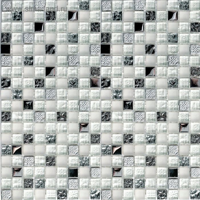 Мозаика стеклянная Bonaparte, Metallica 300х300х8 мм мозаика стеклянная с камнем bonaparte sudan 300х300х8 мм