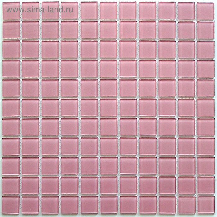 Мозаика стеклянная Bonaparte, Pink glass 300х300х4 мм мозаика bonaparte стеклянная pink glass 30х30 см