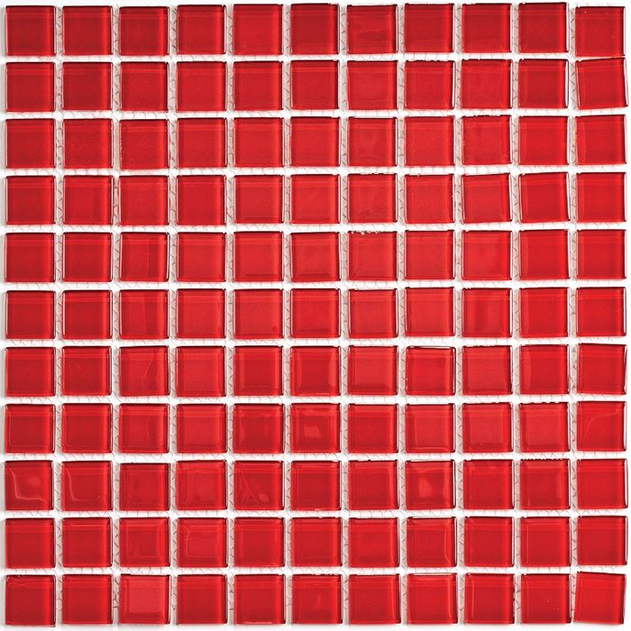 Мозаика стеклянная Bonaparte, Red glass 300х300х4 мм