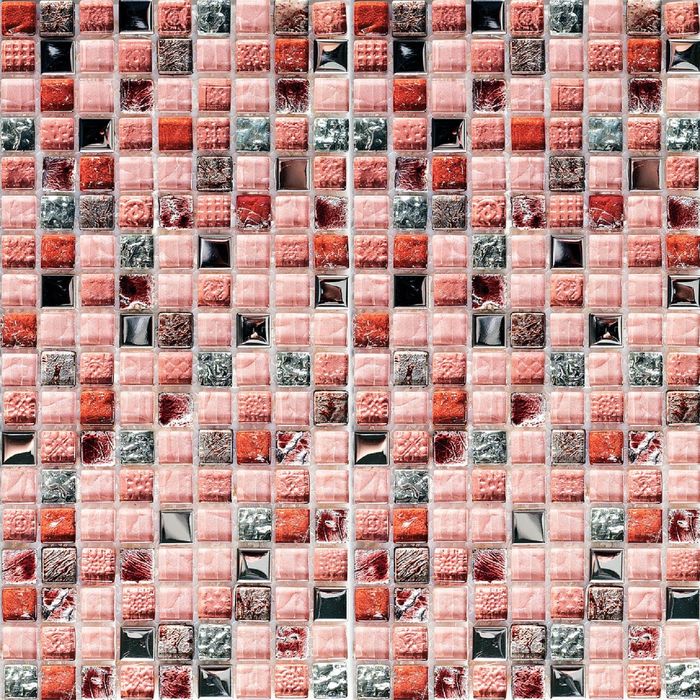 Мозаика стеклянная с камнем Bonaparte, Solar 300х300х8 мм