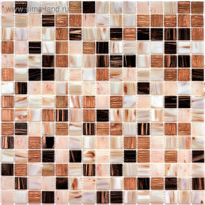 Мозаика стеклянная с камнем Bonaparte, Step-1 327х327х4 мм мозаика стеклянная с камнем bonaparte super line brown 300х300х7 мм