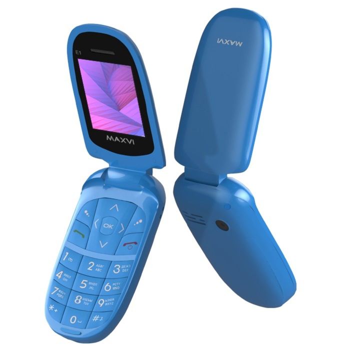 Сотовый телефон Maxvi E1, голубой