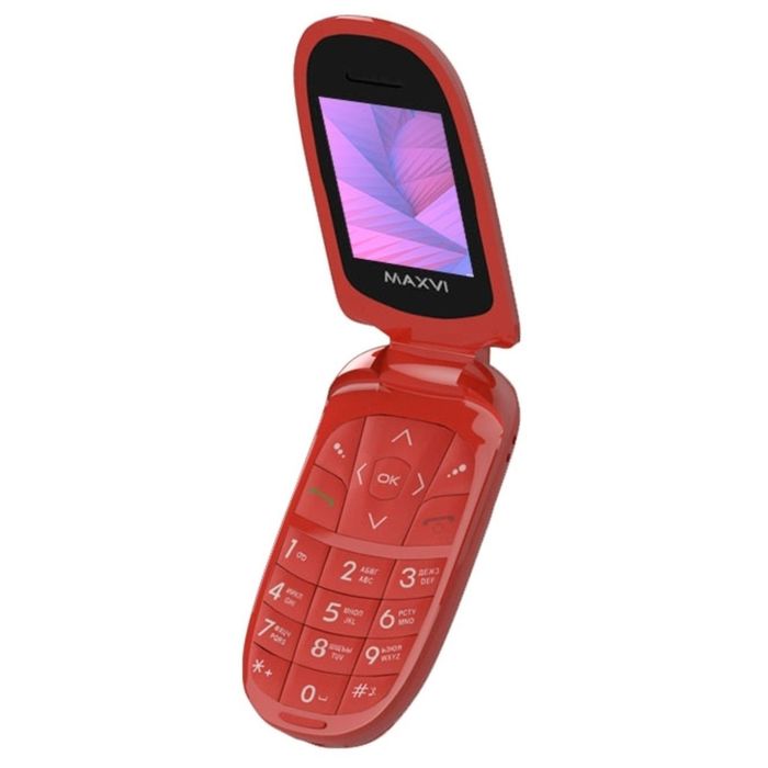 Сотовый телефон Maxvi E1, красный