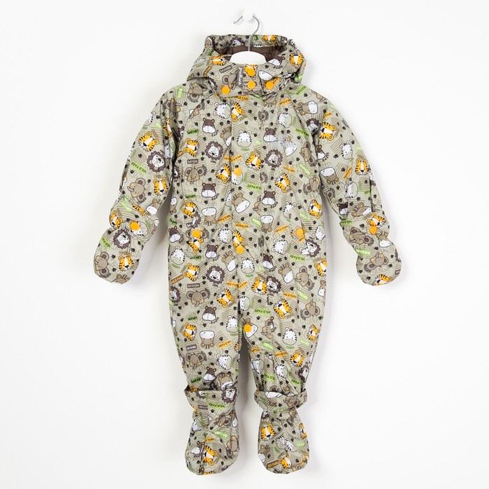 Комбинезон детский, рост 68 см, цвет бежевый S17404_М