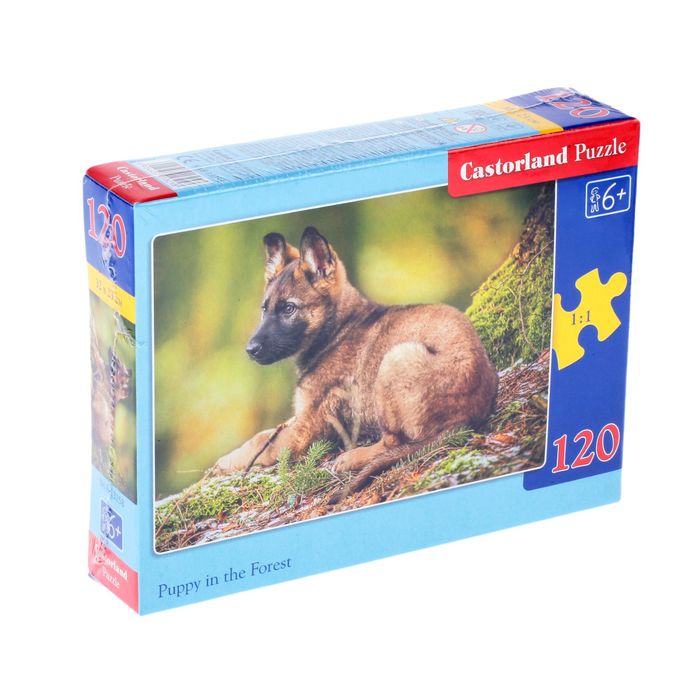 Мини-Пазлы "Щенок в лесу", 120 элементов