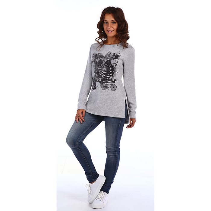 Джемпер женский Марселла 2081 цвет серый меланж, р-р 46