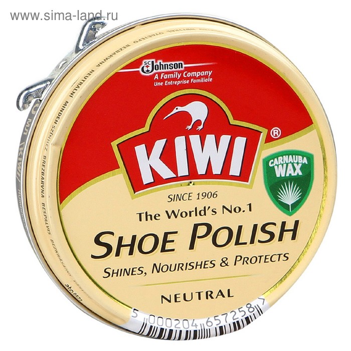 Крем для обуви Kiwi Shoe Polish, цвет нейтральный, 50 мл