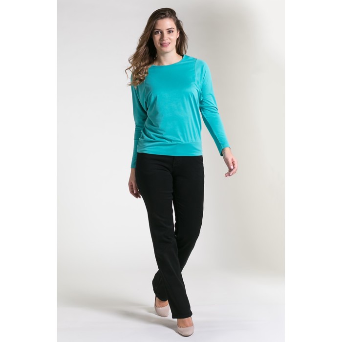 Джемпер женский 5305а цвет зелёный, рост 164 см, р-р 52