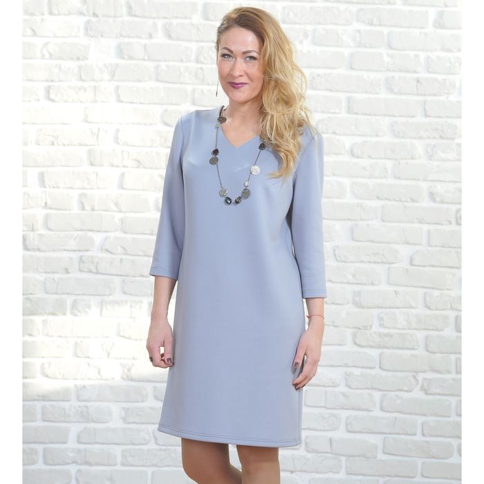 Платье женское 6041 цвет серый, рост 164 см, р-р 46