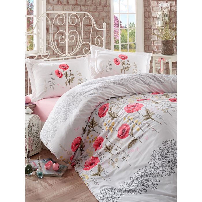 Постельное бельё евро VERA 1, размер 240х260 см, 200х220 см, 50х70 см-2 шт., ранфорс, 115 гр/м2   22