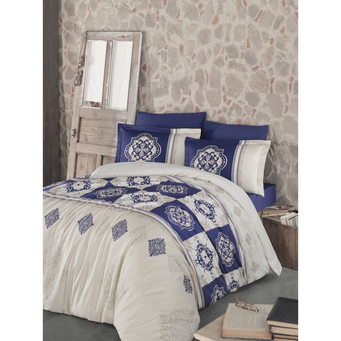 Постельное бельё евро MANDELA 1, размер 240х260 см, 200х220 см, 50х70 см-4 шт., сатин, 125 гр/м2   2