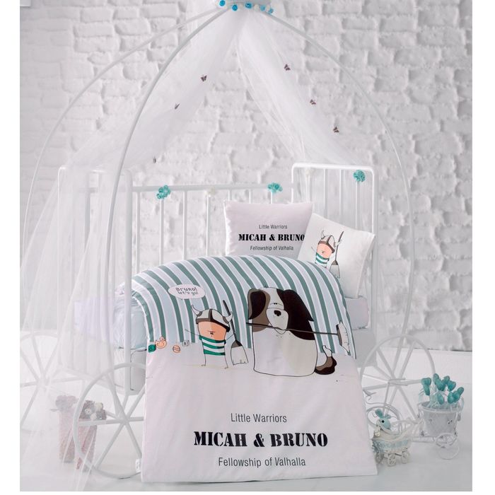 Детское постельное бельё BRUNO, размер 110х160 см, 100х150 см, 35х45 см-2шт., ранфорс, 115 гр/м2