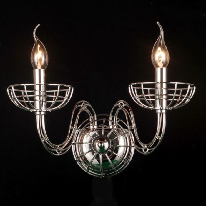 Бра MANIC 2x40Вт Е14 хром 36x36x22см