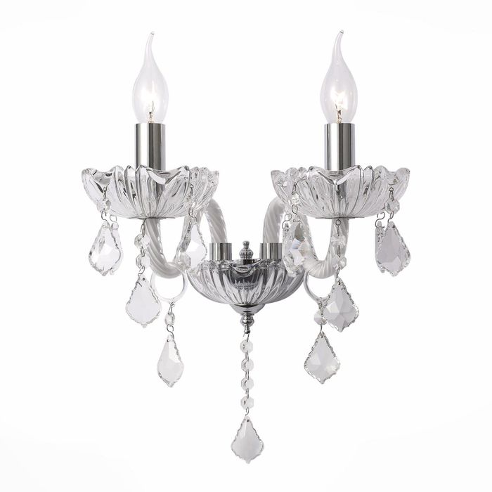 Бра BALLO 2x40Вт Е14 хром 33см