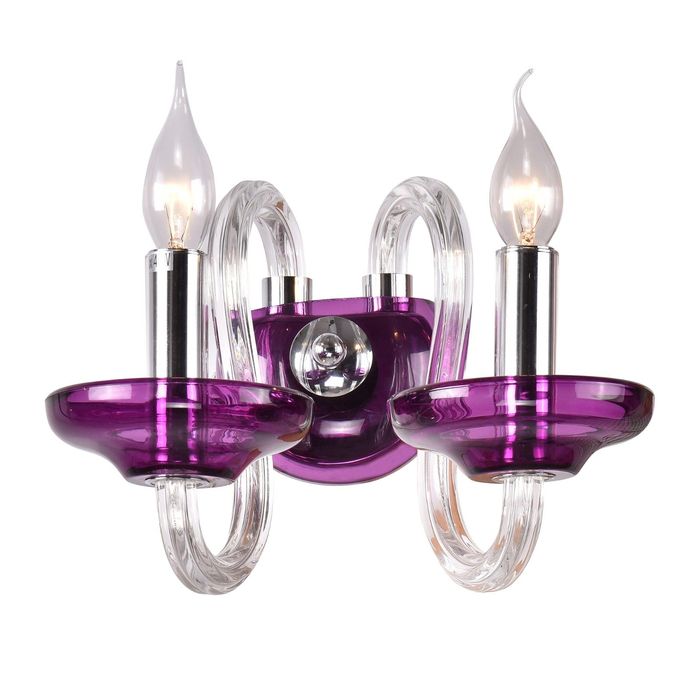 Бра NINFA 2x40Вт Е14 фиолетовый 15см