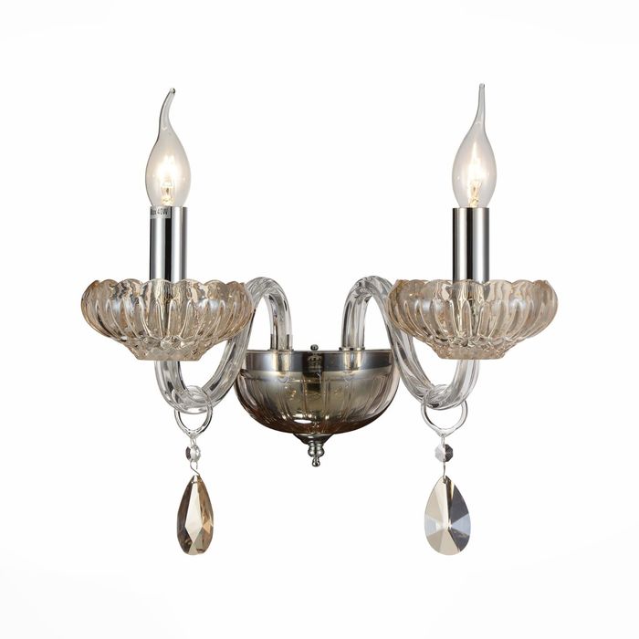 Бра LAZULI 2x40Вт Е14 хром 30см