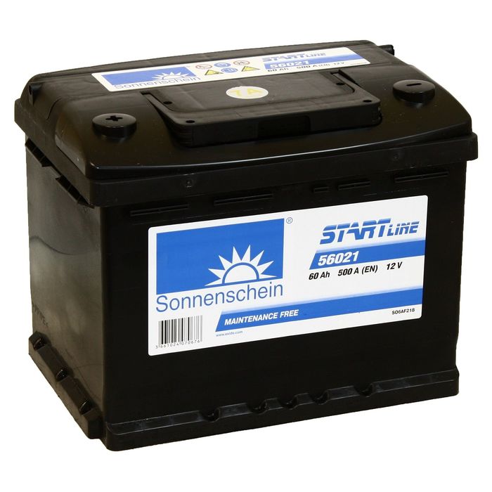 Аккумуляторная батарея Sonnenschein 60 Ач, Start Line SO 56021, прямая полярность