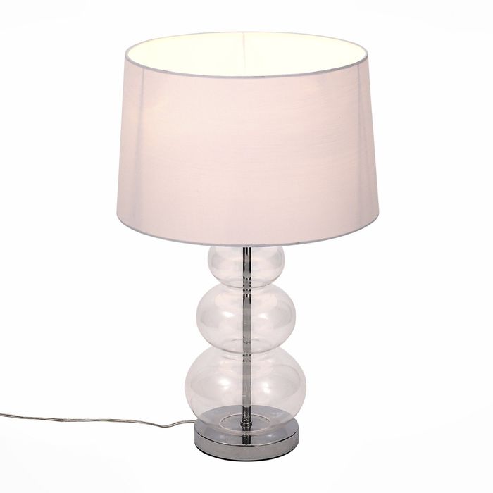 Настольная лампа AMPOLLA 60Вт Е27 хром 40x40x62см