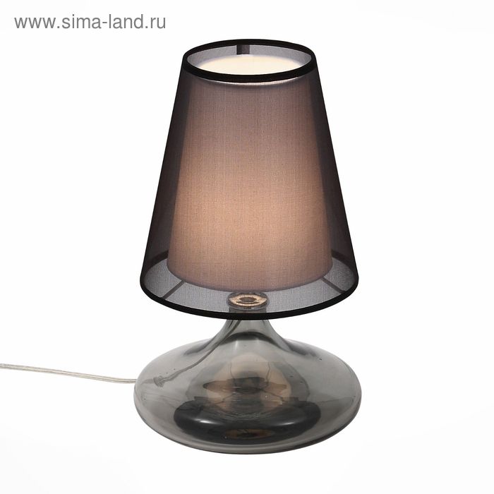 Прикроватная лампа St Luce. SL974.404.01. Ampolla. 1х60 Вт, E27, 24х24х42 см, цвет хром, дымчатый