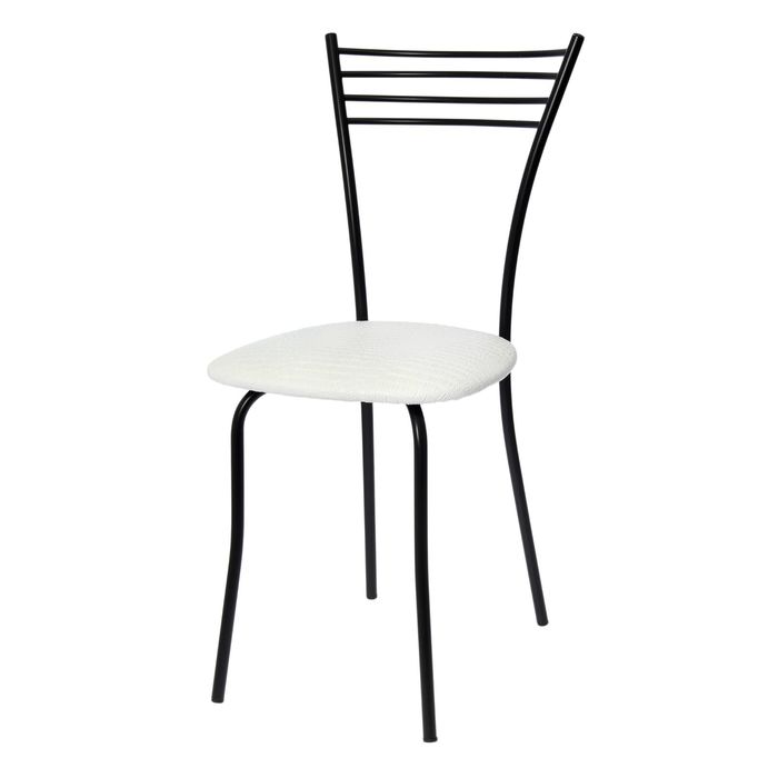 Стул "Котура", цвет обивки белый, каркас черный