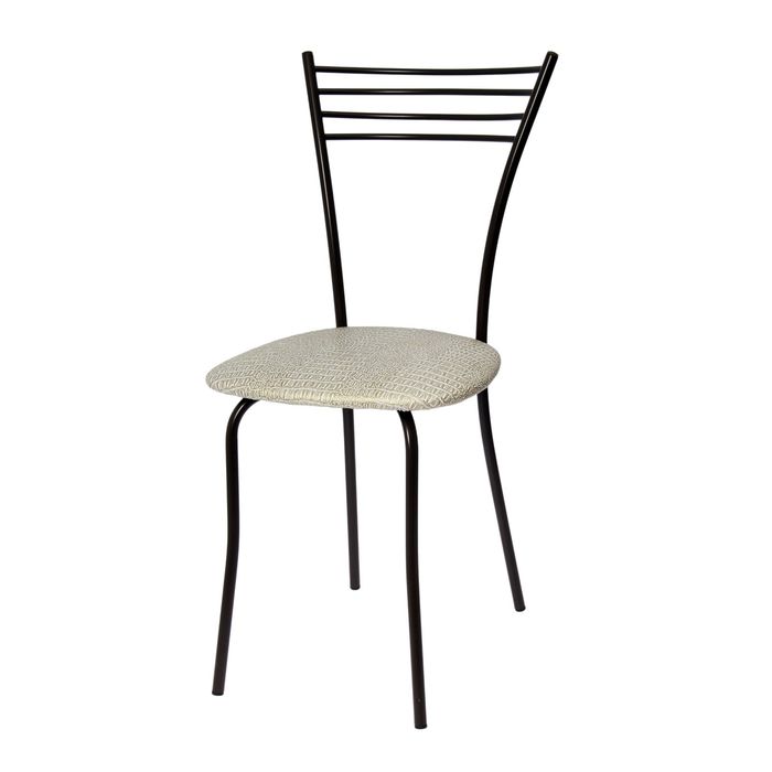 Стул "Котура", цвет обивки бело-золотой, каркас коричневый