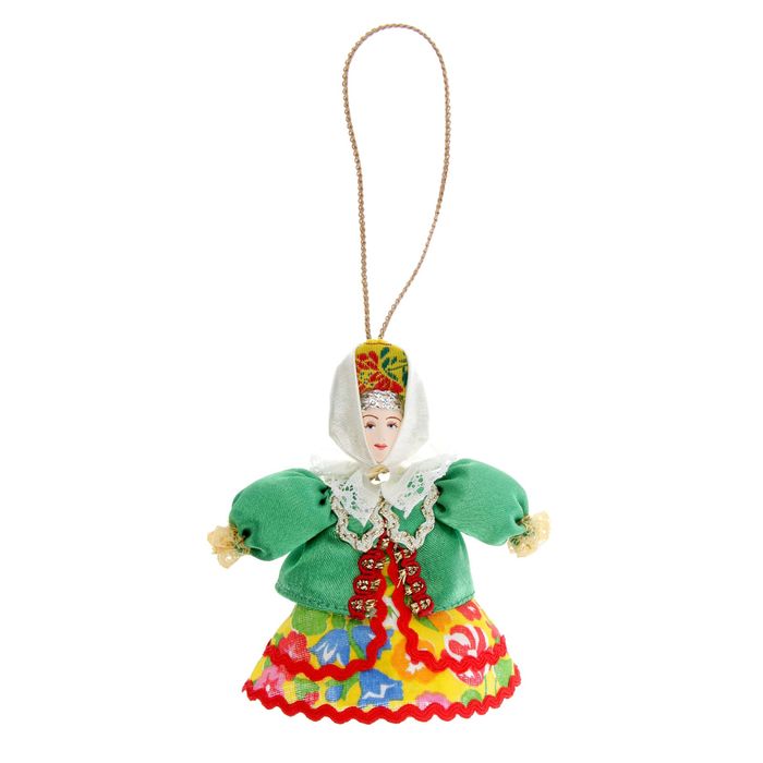 Сувенирная кукла подвесная "Костромичка" 12 см