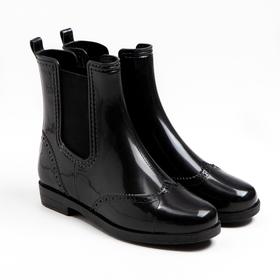 Ботильоны женские на резинке, цвет чёрный, размер 38